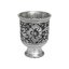 Серебряная чарка на ножке с черневым цветочным орнаментом 40070015А05
